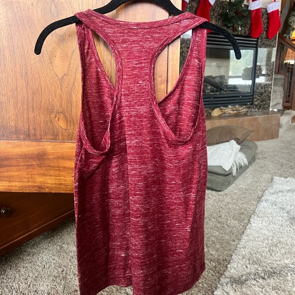 Red Racerback Tank Top with Scoop Neckline - Picture 5 of 5